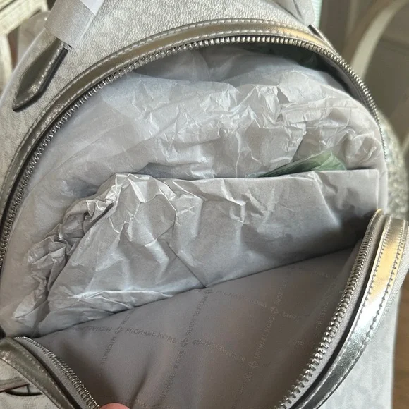 MICHAEL Michael Kors White Signature MK Dome Backpack - Picture 8 of 8